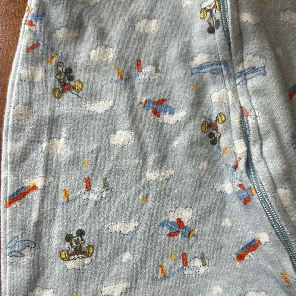 Vintage‎ Disney Light Blue Kids Footie with Playful Mickey Mouse Print